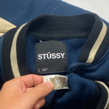 Stussy 00’s Chenille S Logo Varsity Jacket - L | Default Title, Blue