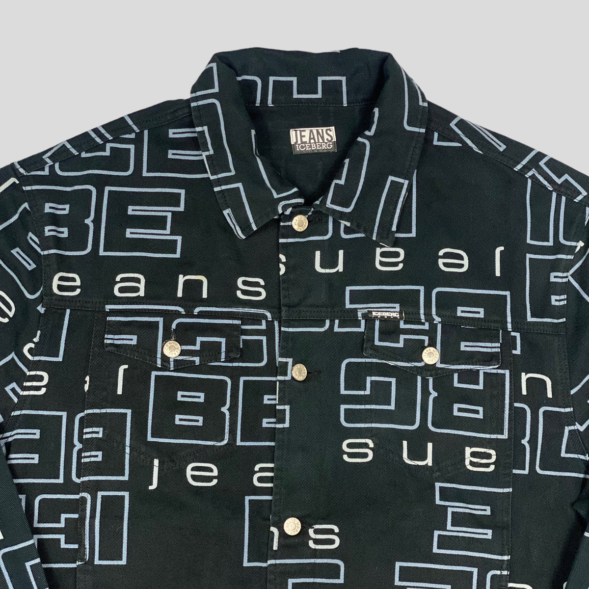 Iceberg Jeans 90’s Block Spellout Jacket - XXL | XXL, Multicoloured