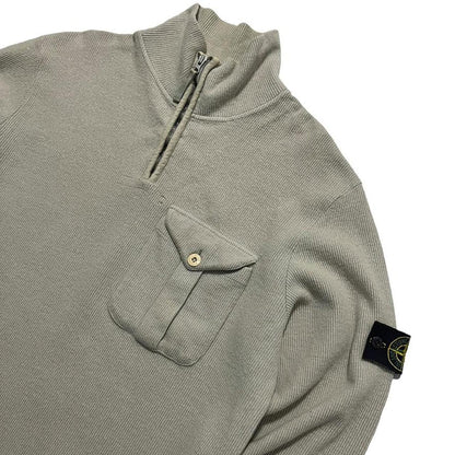Stone Island A/W 2001 Ribbed Cotton Quarter Zip