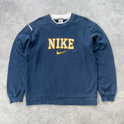 Nike RARE 1990s heavyweight embroidered sweatshirt (S)