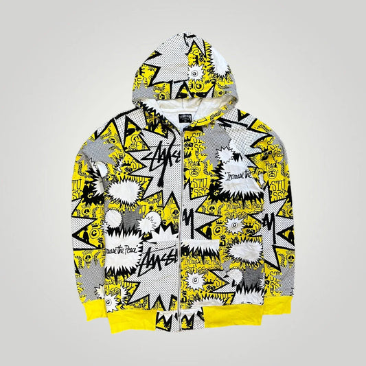 Stüssy ‘Increase The Peace’ Zip Up Hoodie M
