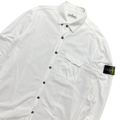 Stone Island White Side Pocket Shirt