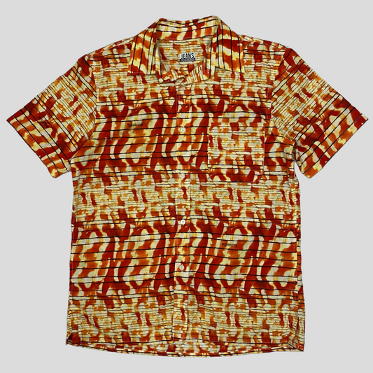 Iceberg Jeans 90’s Blaze Monogram Shirt - M | Medium, Orange