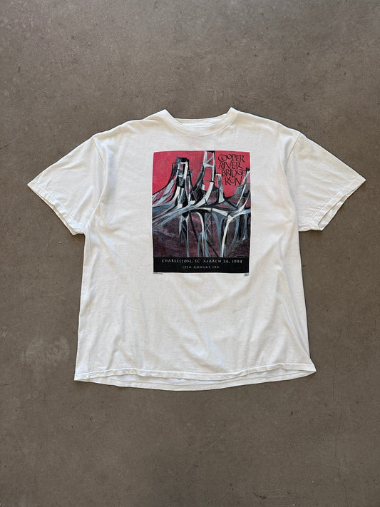 1994 Cooper River Bridge 10K Run T-Shirt - XL | X-Large, Red