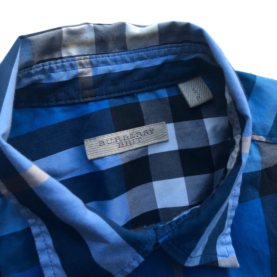 Burberry button up best sale