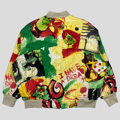 Iceberg 1992 Don’t Drug Out Silk Bomber - S/M | Small, Multicolour