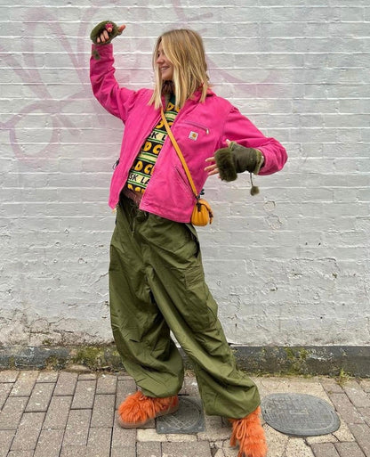 1990S VINTAGE MILITARY CARGO OVERPANTS IN GREEN