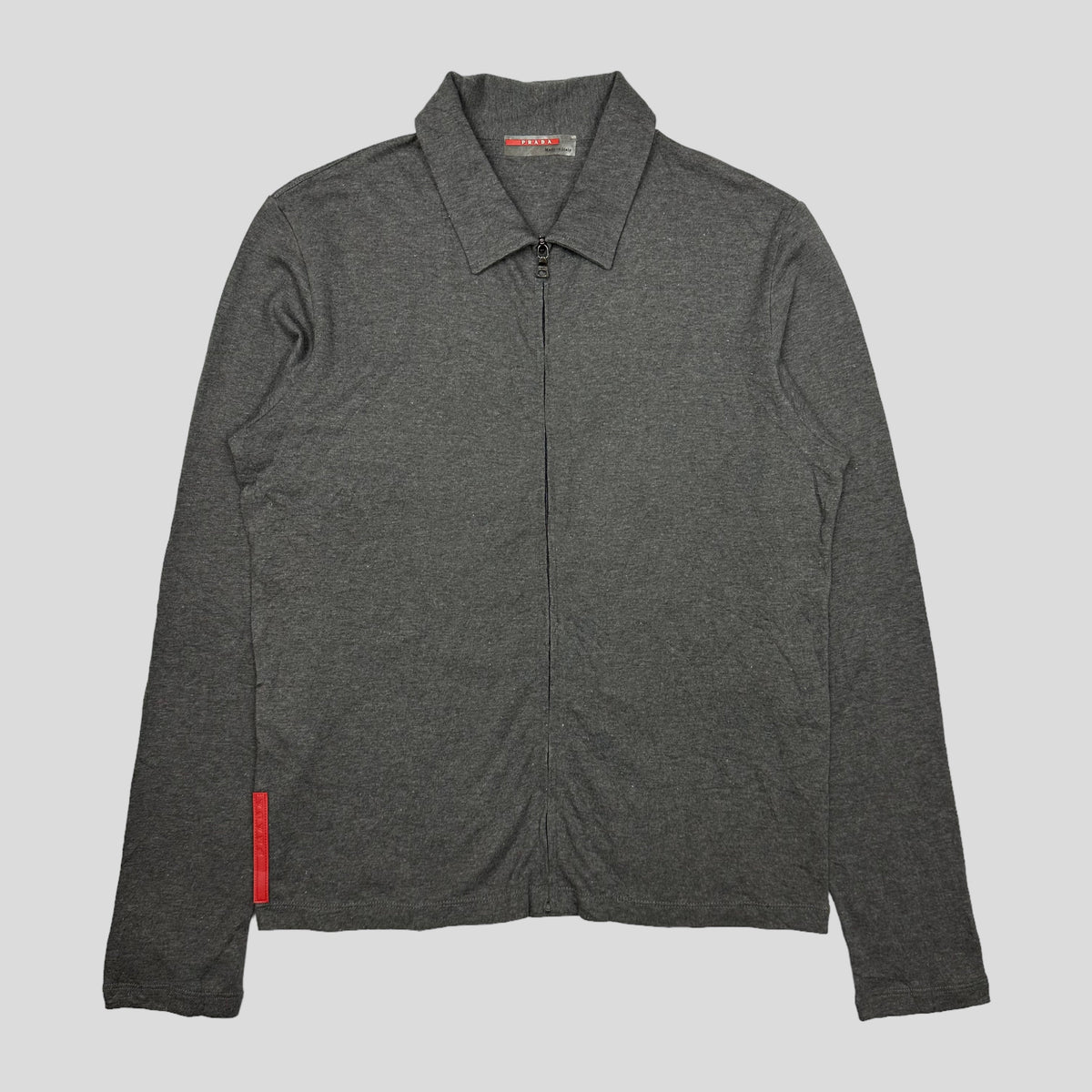 Prada Sport SS99 Grey Zip Shirt - 8 | Medium