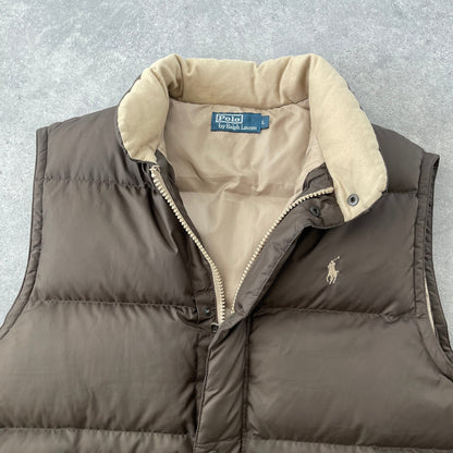 Ralph Lauren 1990s heavyweight down fill puffer gilet (L)