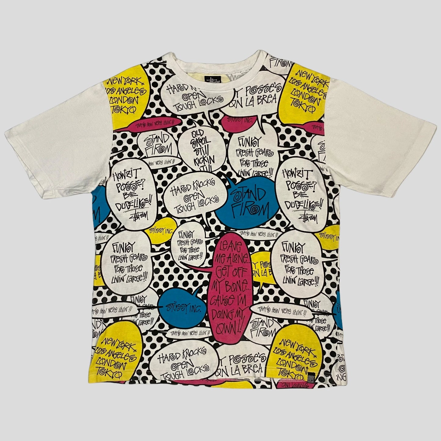 Stussy 00’s Speech Bubble Print Tee - L