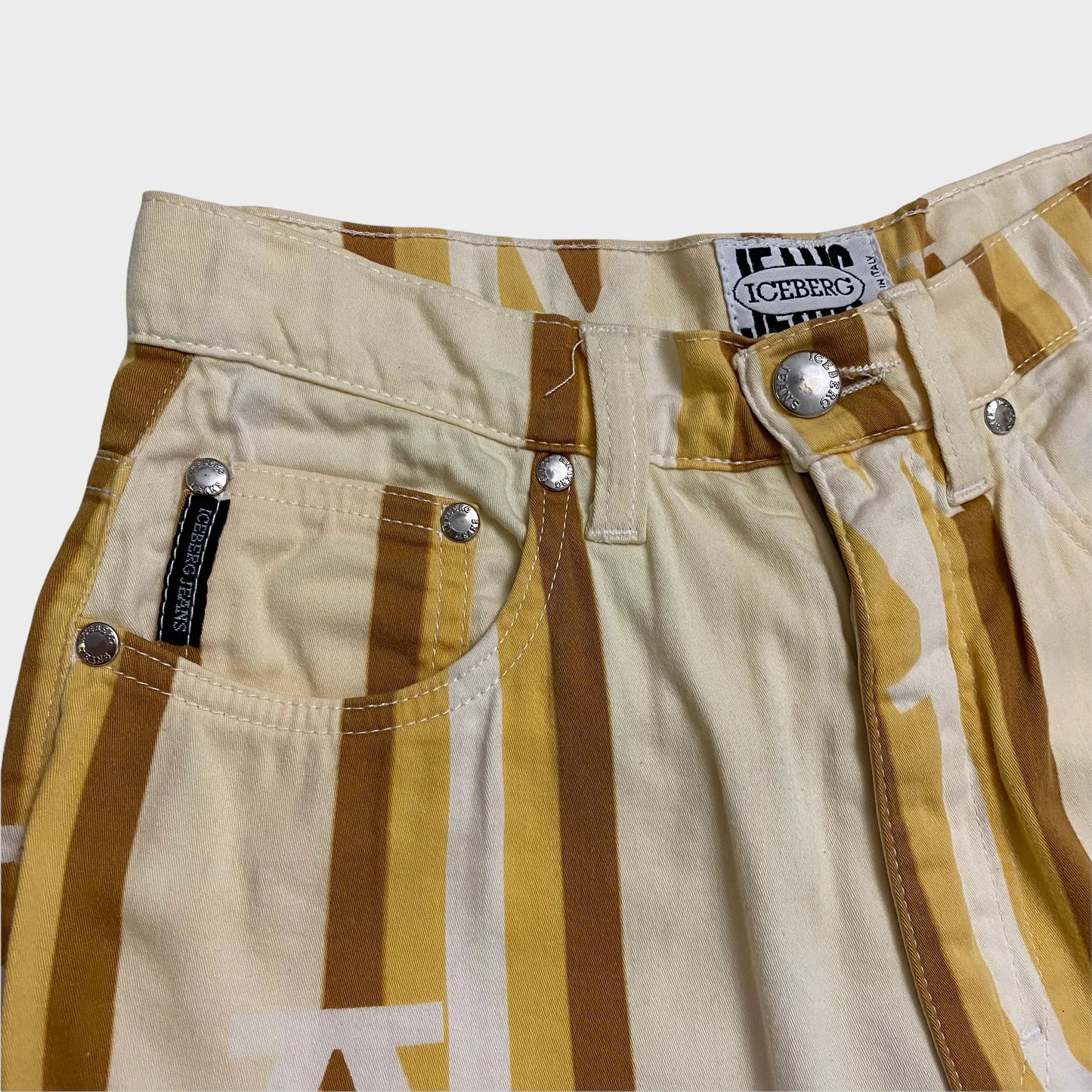 Iceberg Jeans 90’s Striped Logo Jeans - W28