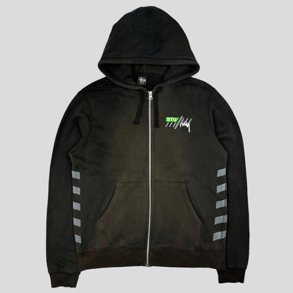 Stussy 00’s Split Logo Zip Up Hoodie - M | Medium, Black