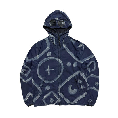 CP Company Indigo 50 Hand Painted Zip Up Goggle Jacket 1/500