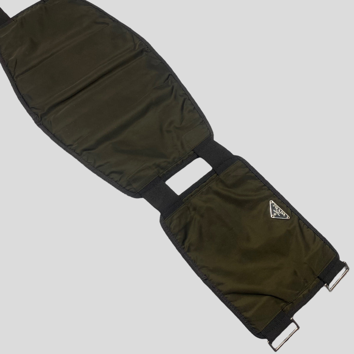 Prada 1999 Nylon Tactical Belt Bag - L | O/S, Green