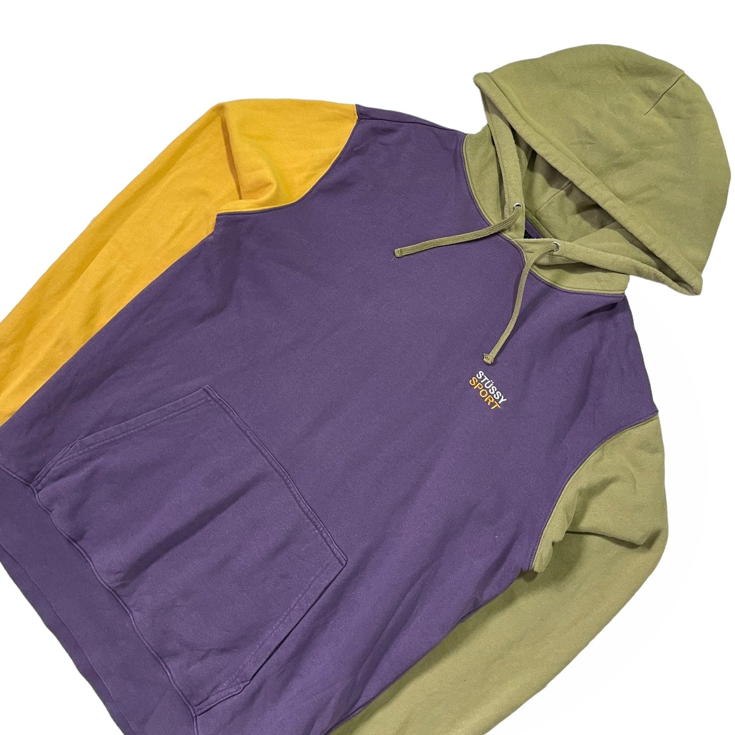 Stussy Panel Pullover Hoodie with Drawstrings