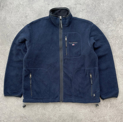 Polo Sport Ralph Lauren 1990s heavyweight zip up fleece jacket (M)