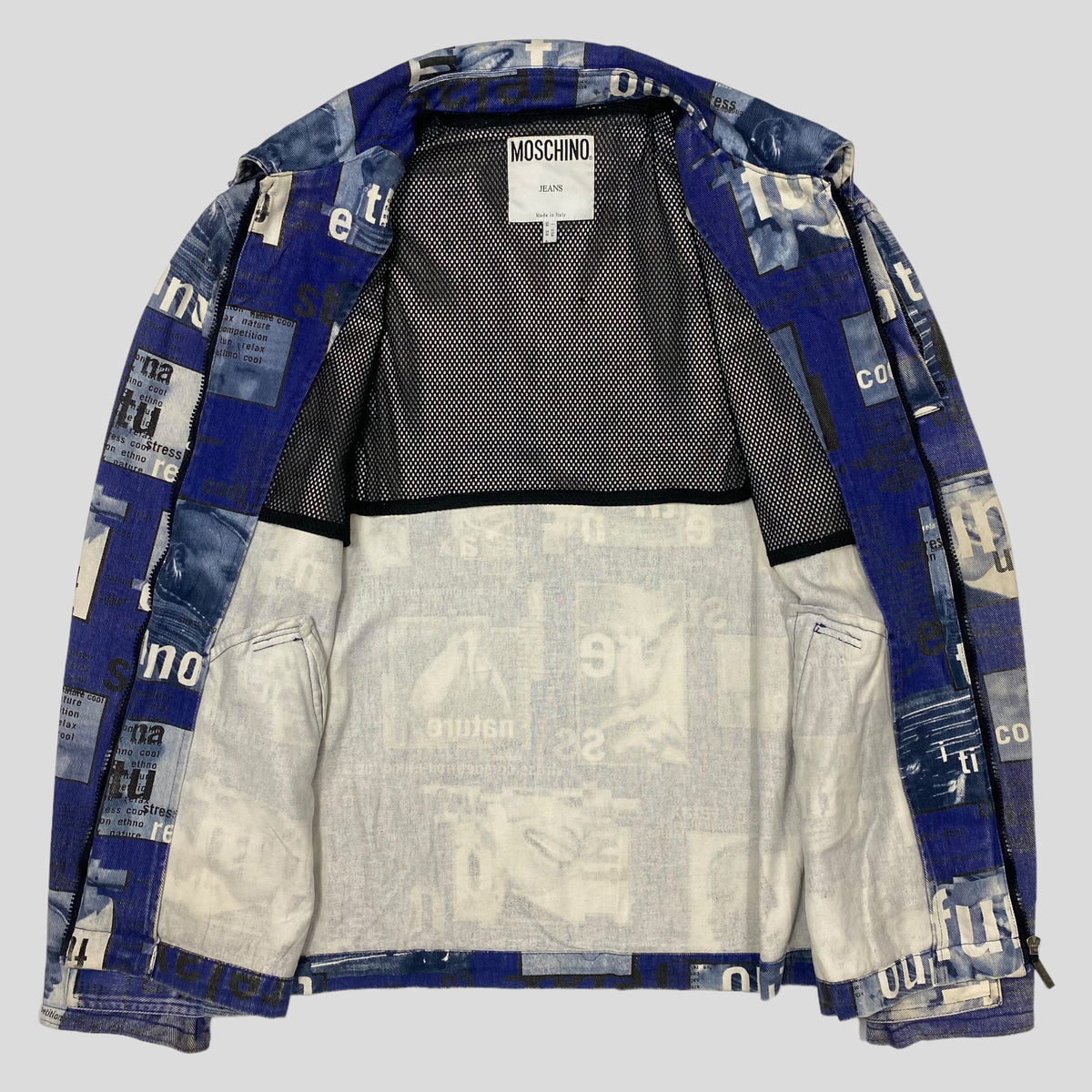 Moschino Jeans ‘99 Ethno Denim Jacket - IT54 (L/XL) | Large, Red