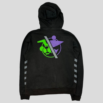 Stussy 00’s Split Logo Zip Up Hoodie - M | Medium, Black