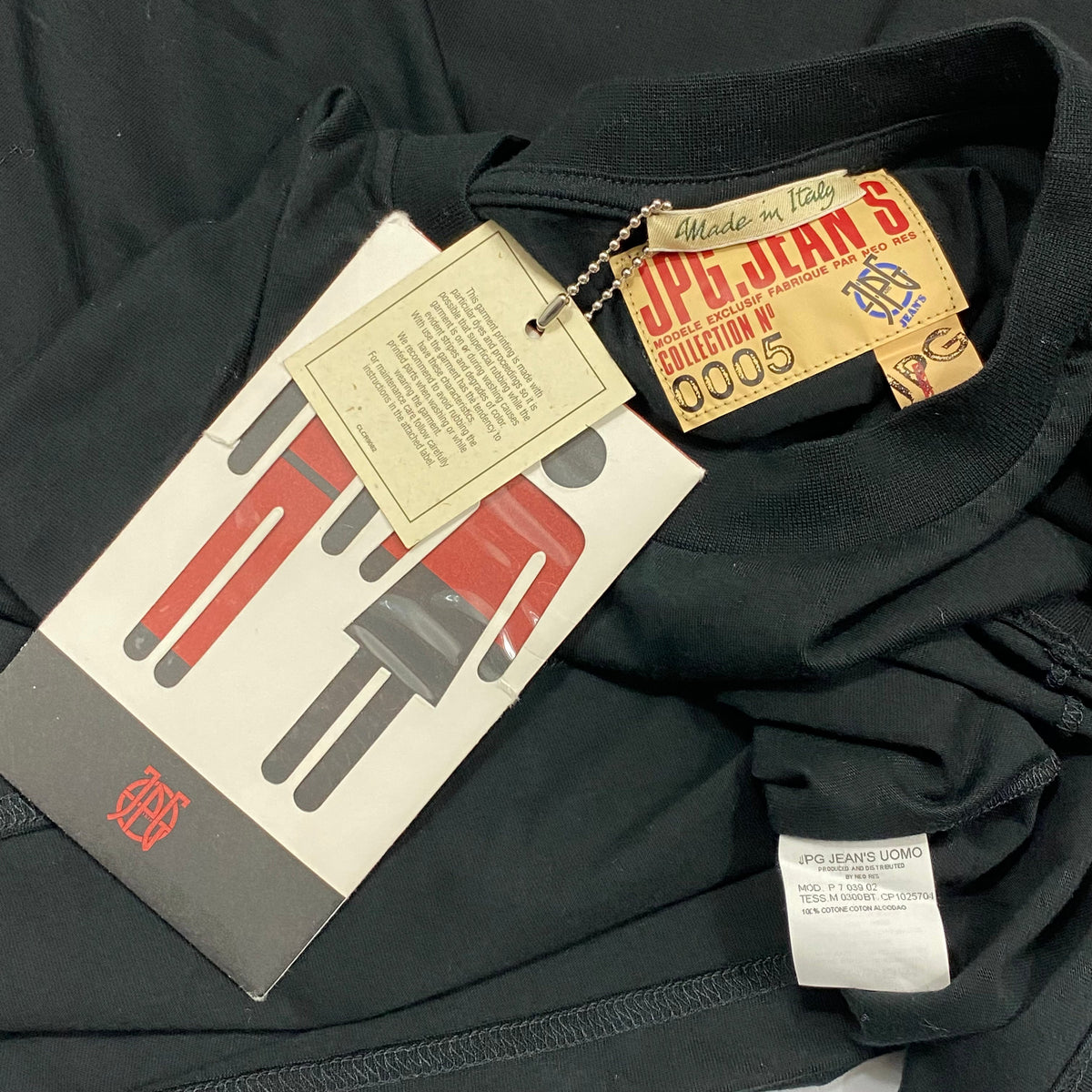 JPG Jeans SS2003 No0005 Graphic T-shirt - L | L, Black
