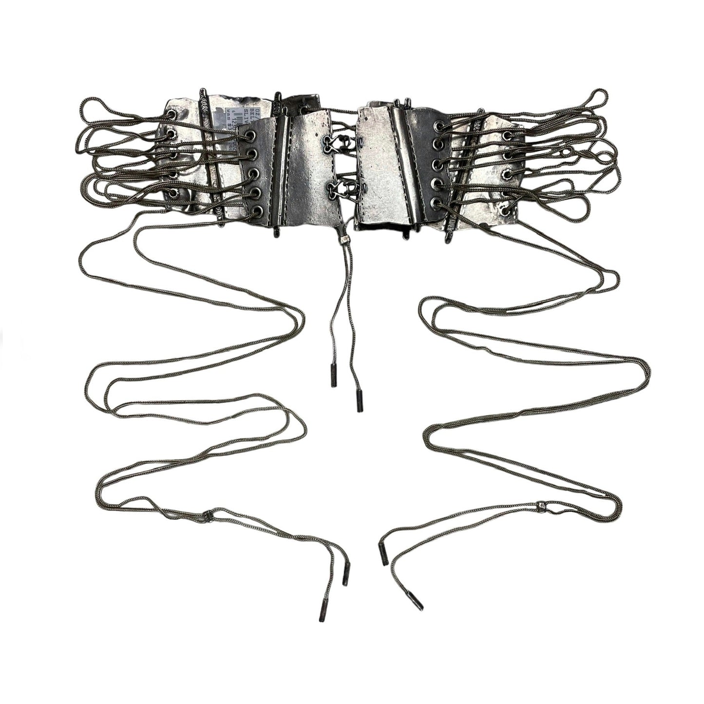 c.2005 Jean Paul Gaultier Sterling 925 Silver corset belt