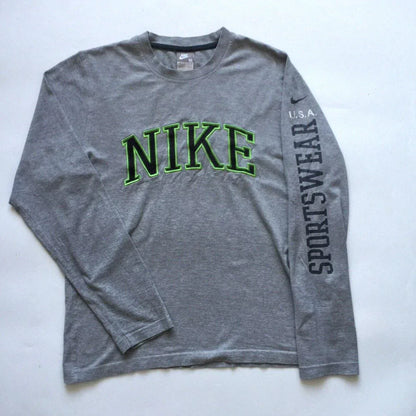 Nike Green Embroided Spellout Long Sleeve (M)  (M)