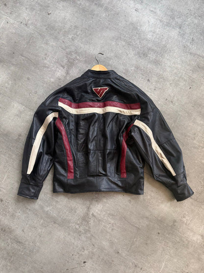 VT Rework : Custom Order - Racing Mens Leather Jacket | Black