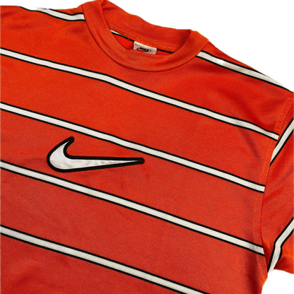 NIKE STRIPE CENTRE SWOOSH TEE  (S)