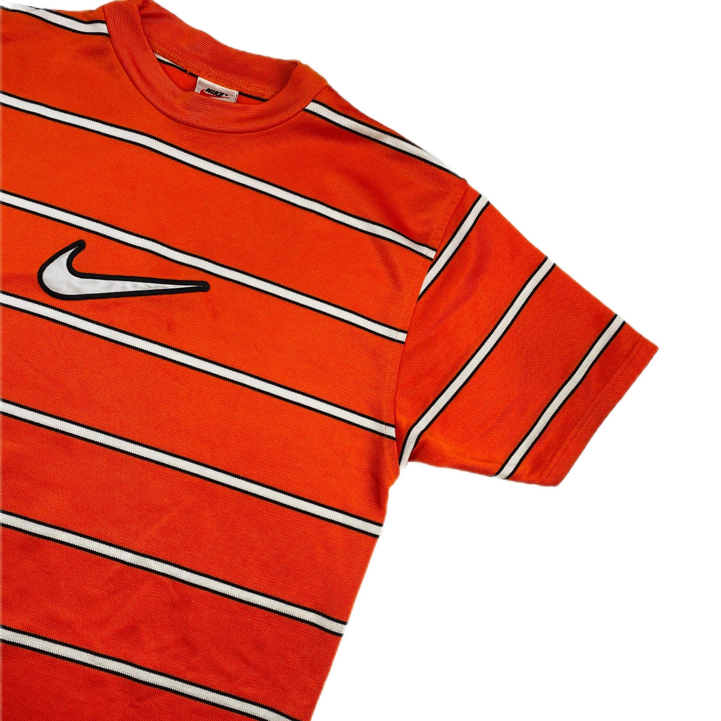 NIKE STRIPE CENTRE SWOOSH TEE  (S)