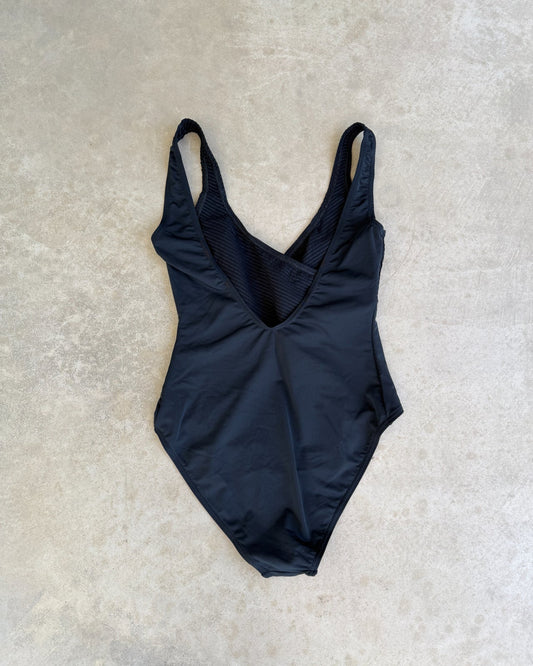 Christian Dior Black Nylon Elastane Swimsuit-on a concrete background