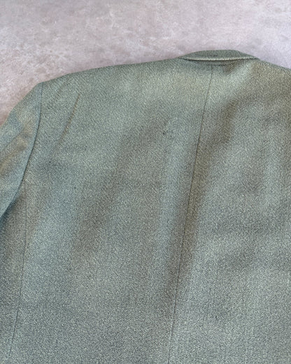 Emporio Armani Wool Nylon Blend Blazer – M-on a concrete background