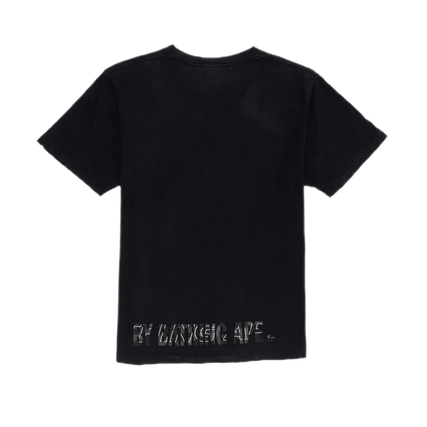 A BATHING APE SPELLOUT NOIR COLLEGE TEE  (L)