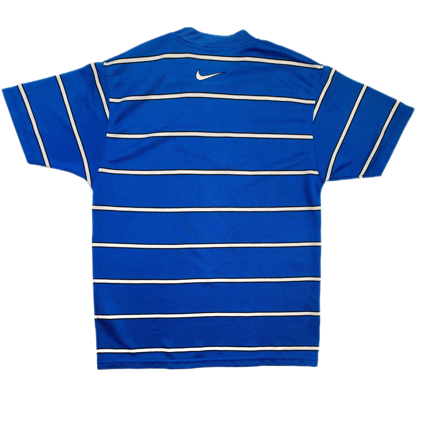 NIKE STRIPE NAVY CENTRE SWOOSH TEE  (M)