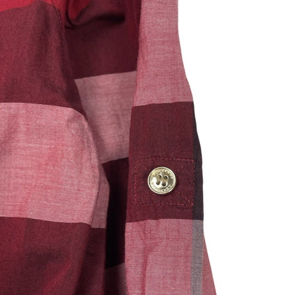 Burberry Nova Check Plaid Popover Shirt, Size UK 8 | O/S, Red