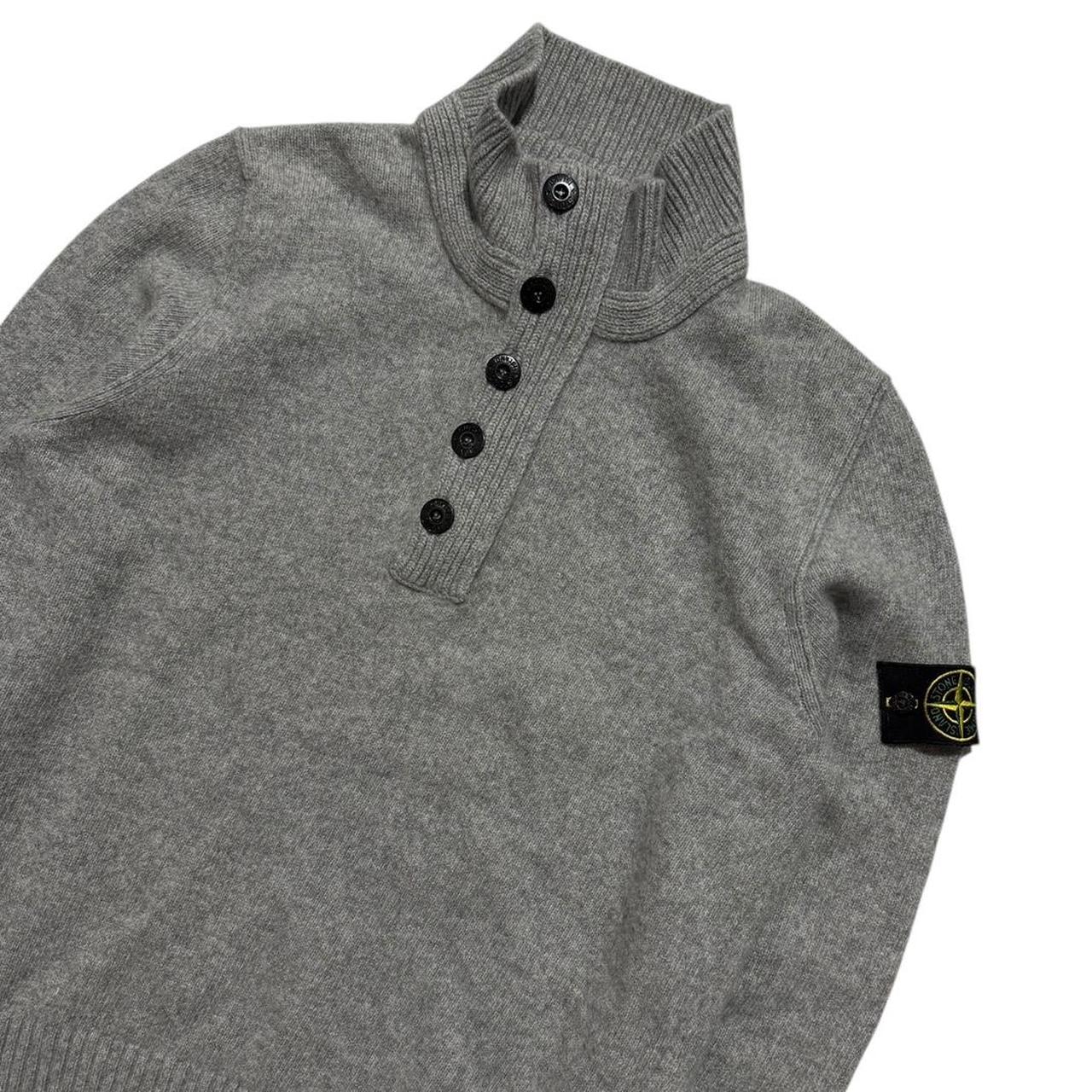 Stone Island Wool Pullover | Large, Heather Grey