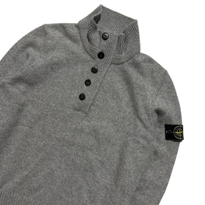 Stone Island Wool Pullover | Large, Heather Grey