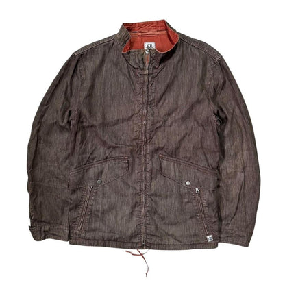 CP Company Lino Flax Jacket | Medium, Brown