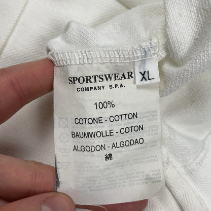 Vintage Stone Island Marina Polo Shirt, Size XL | O/S, White
