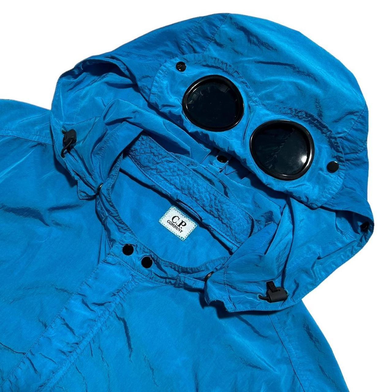 CP Company Blue Chrome Nylon Goggle Jacket