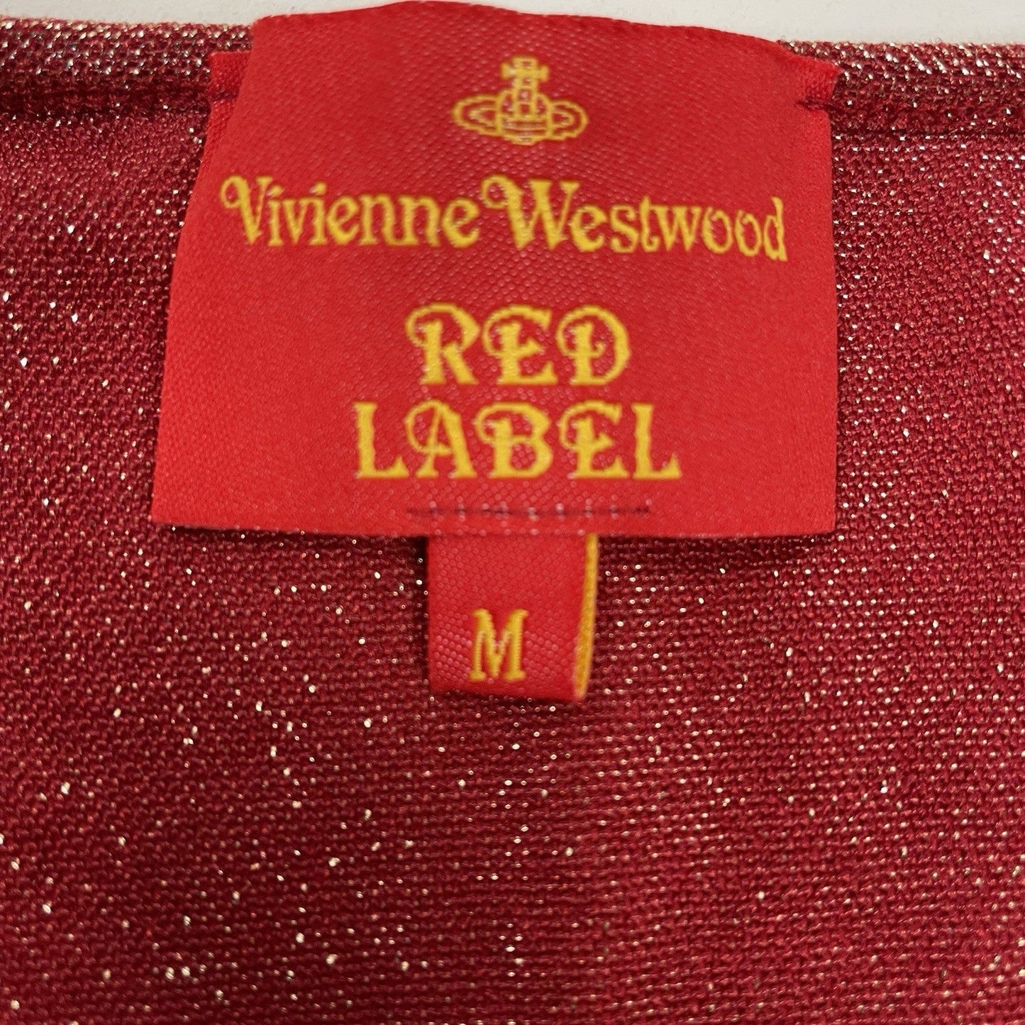 Vivienne Westwood Lurex Top, Size Medium | O/S, Red