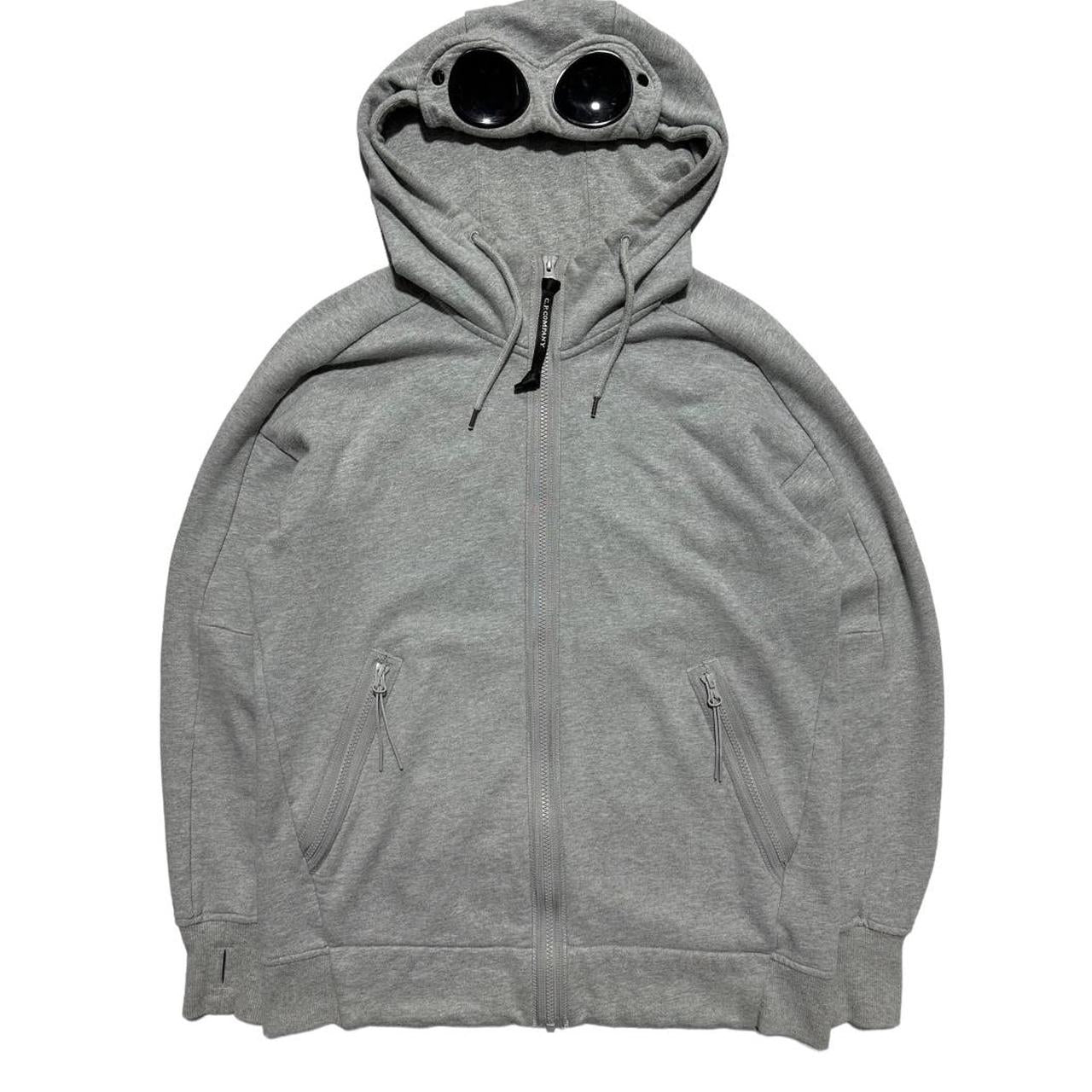 CP Company Grey Full Zip Goggle Hoodie