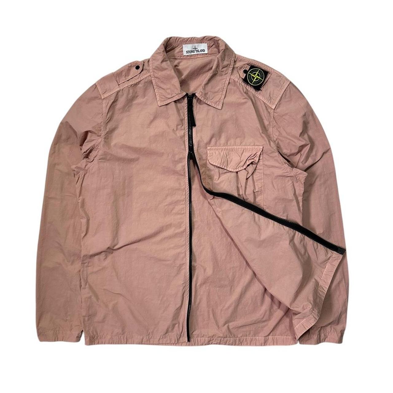 Stone Island Pink Shoulder Badge Overshirt