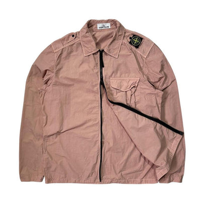 Stone Island Pink Shoulder Badge Overshirt