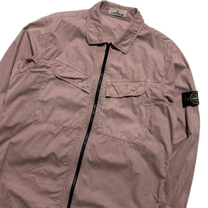 Stone Island Canvas Overshirt | Large, Dusty Pink