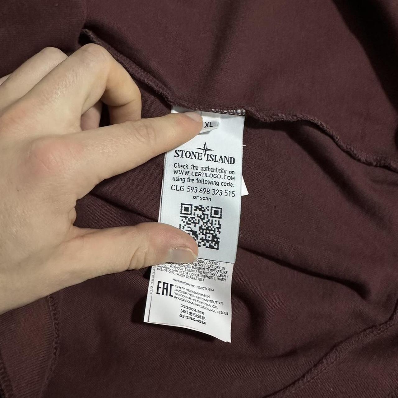 Stone Island Burgundy Thin Pullover Crewneck