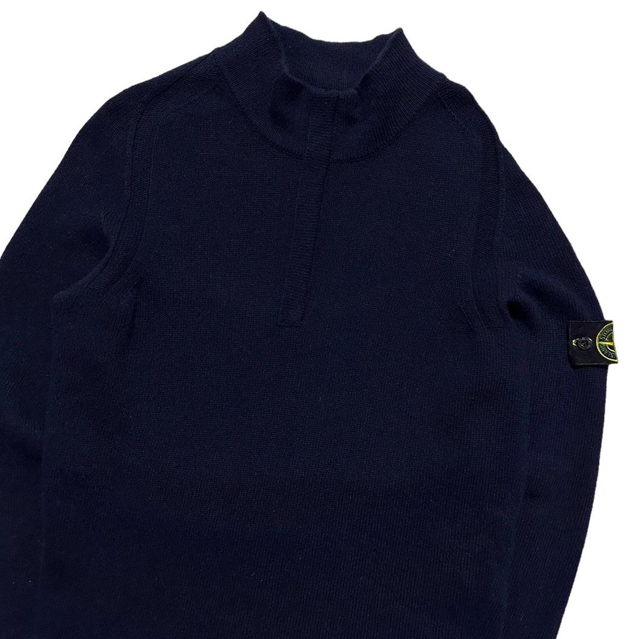 Stone Island Navy Quarter Zip Pullover