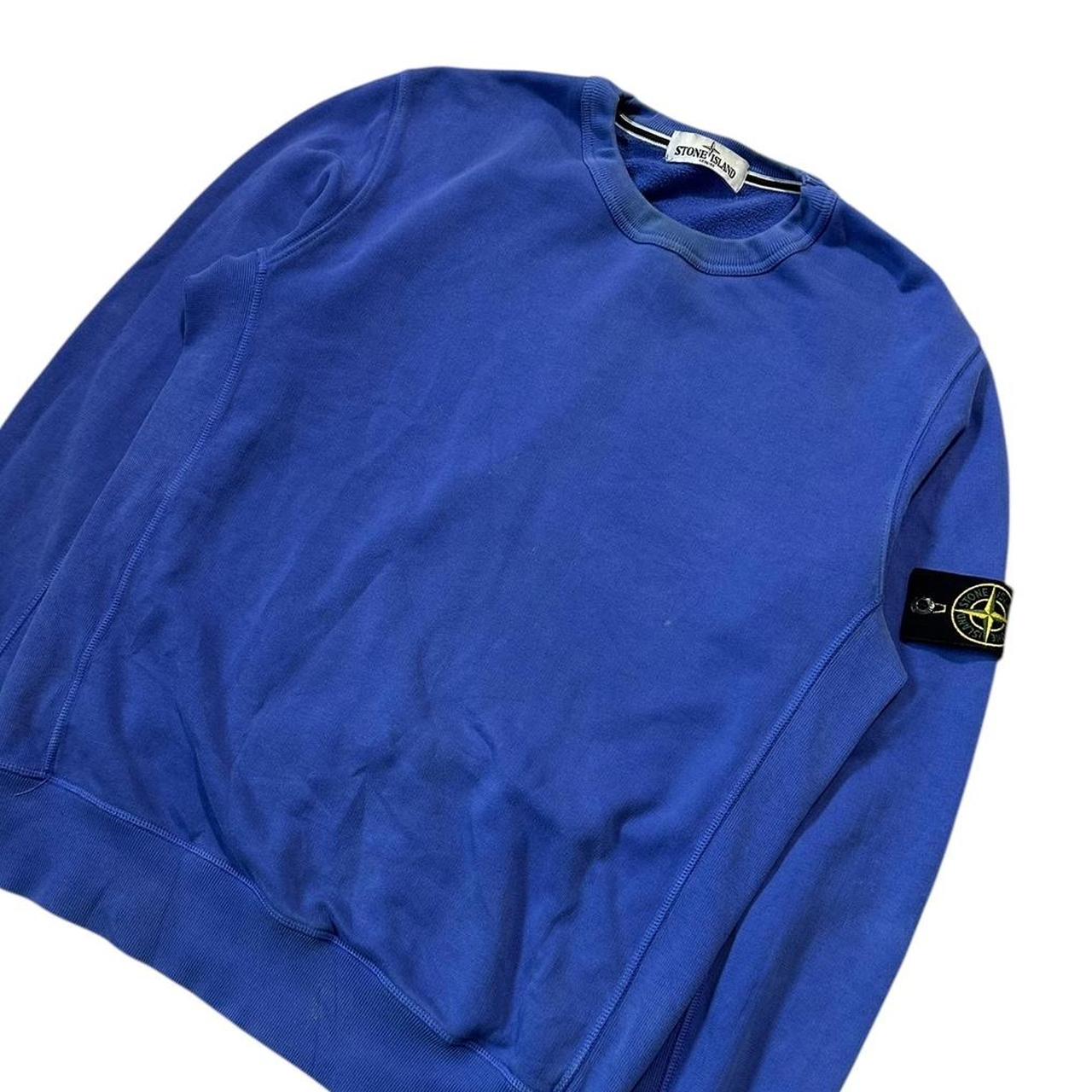 Stone Island Blue Pullover Crewneck