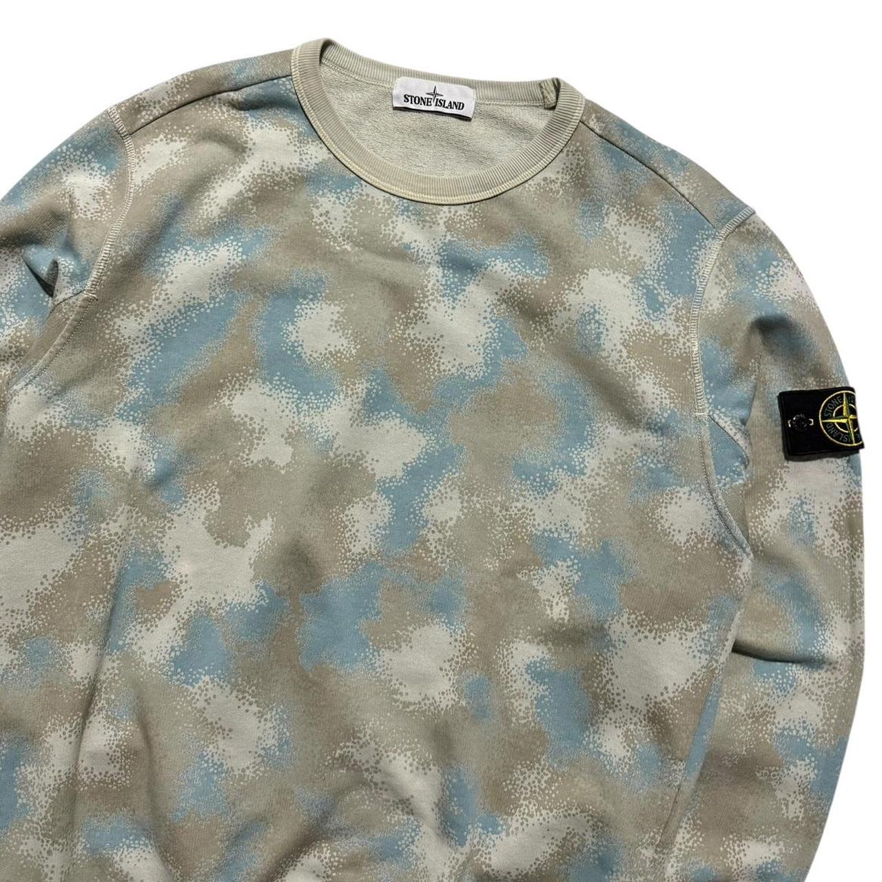 Stone Island Devore Camo Pullover Crewneck | Large, Camo