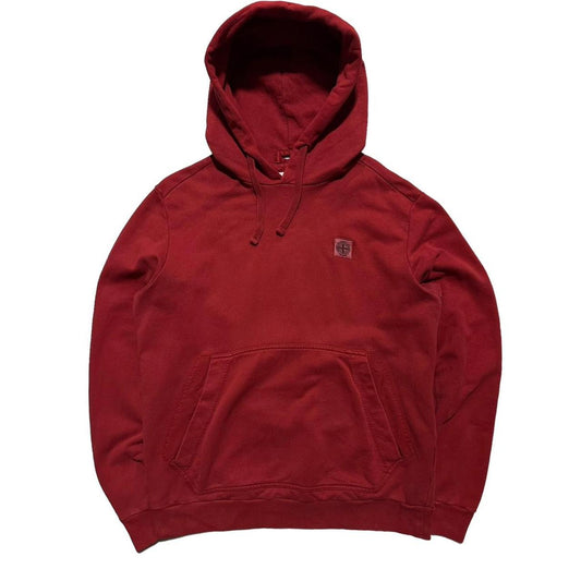 Stone Island Red Pullover Hoodie