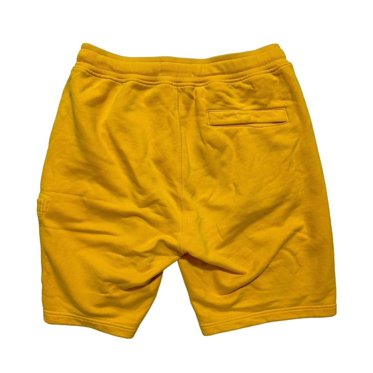 Stone Island Yellow Cotton Shorts | Small, Yellow