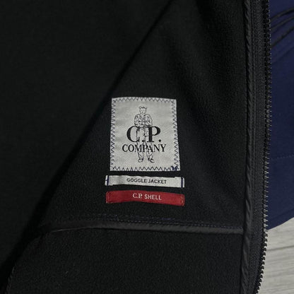 CP Company Blue Soft Shell Goggle Jacket